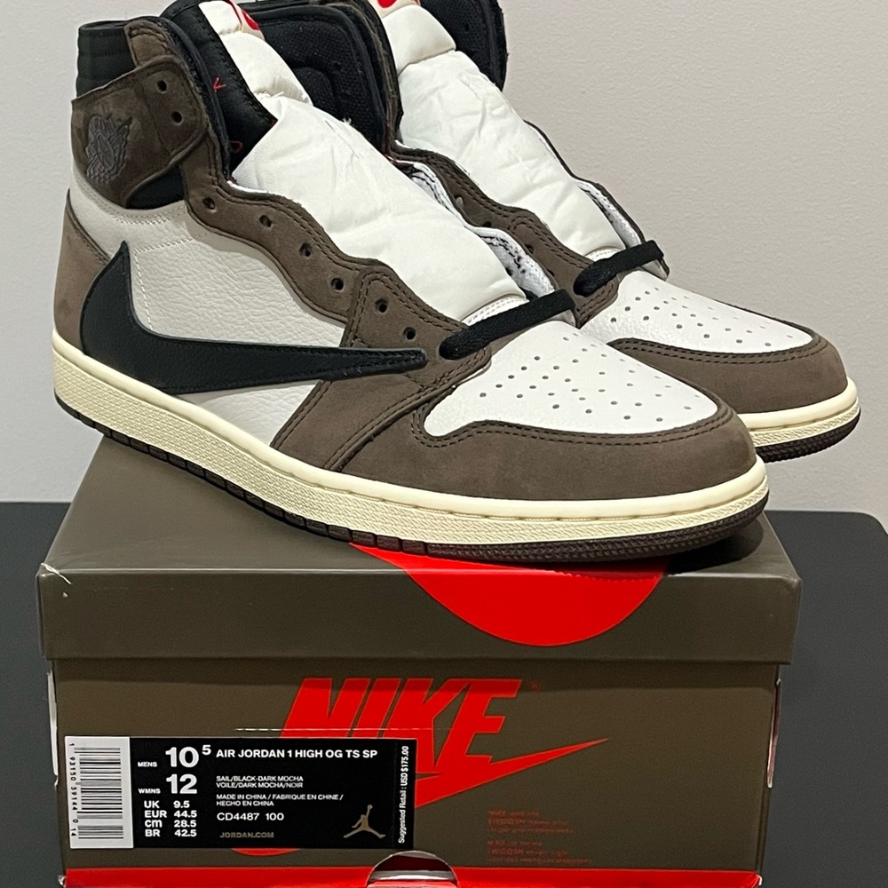 Travis Scott Mocha High Sneakers 10.5 NEW